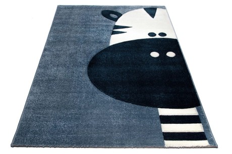 Przejdź do produktu Dywan dziecięcy 3D Zebra niebieski 80 cm x 150 cm