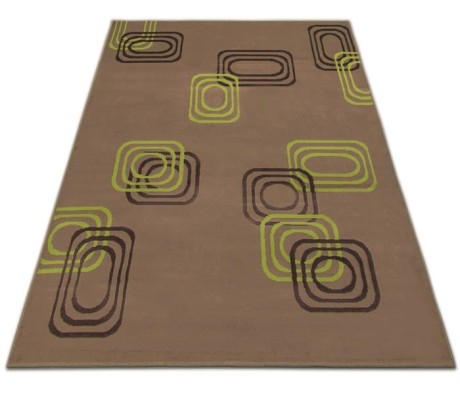 Przejdź do produktu Dywan  nowoczesny Kwadraty jasny brąz 160 cm x 225 cm