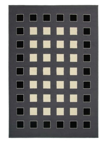 Przejdź do produktu Dywan nowoczesny  Kwadraciki kremowo-czarne 140 cm x 200 cm