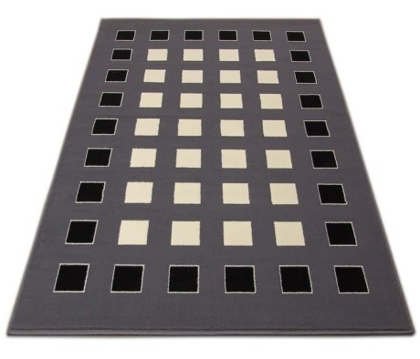 Przejdź do produktu Dywan nowoczesny  Kwadraciki kremowo-czarne 160 cm x 225 cm