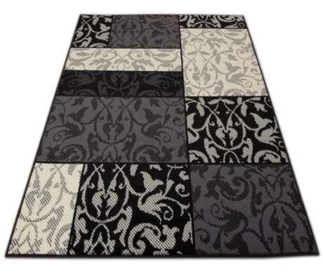 Przejdź do produktu Dywan nowoczesny Luna Elements  Patchwork Czarny 140 cm x 200 cm