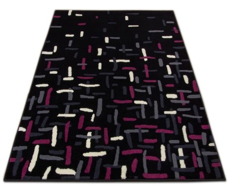 Przejdź do produktu Dywan nowoczesny Luna Elements Czarno-Fioletowy 140 cm x 200 cm