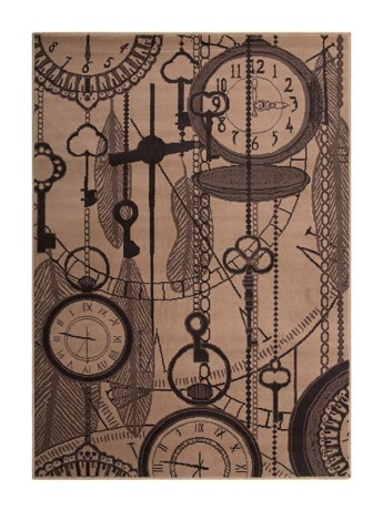 Przejdź do produktu Dywan nowoczesny Zegary Brązowy 160 cm x 225 cm