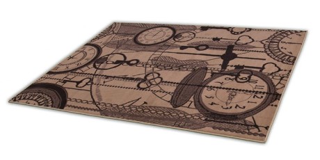 Przejdź do produktu Dywan nowoczesny Zegary Brązowy 120 cm x 170 cm