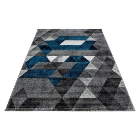 Przejdź do produktu Dywan nowoczesny Lima Trójkąty szaro-turkusowe 200 cm x 290 cm