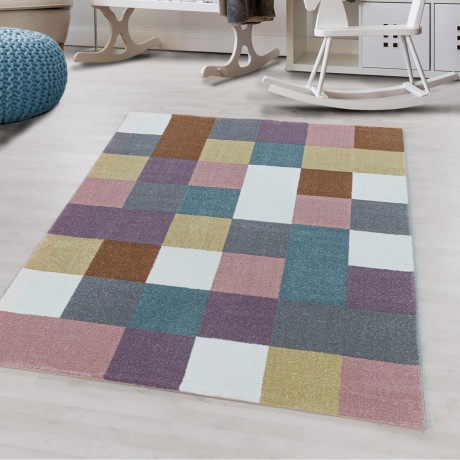 Przejdź do produktu Dywan dziecięcy Funny kwadraciki multikolor 160 cm x 230 cm