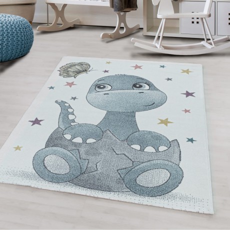 Przejdź do produktu Dywan dziecięcy Funny Smoczek niebiesko-kremowy 80 cm x 150 cm