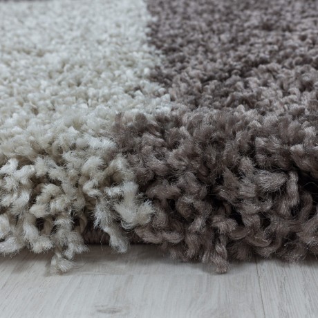 Przejdź do produktu Dywan shaggy Tango trójkąty brązowo-szary 80 cm x 250 cm