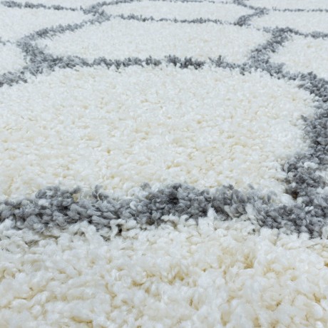 Przejdź do produktu Dywan shaggy Salsa koniczyna kremowy 160 cm x 160 cm koło