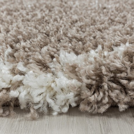 Przejdź do produktu Dywan shaggy Alvor kratka beżowy 80 cm x 80 cm  koło