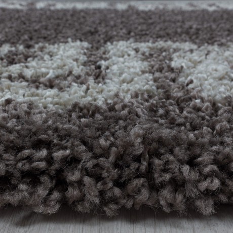 Przejdź do produktu Dywan shaggy klasyczny Hera brązowy 160 cm x 160 cm koło