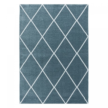 Przejdź do produktu Dywan nowoczesny Rio romby niebieski 80 cm x 150 cm