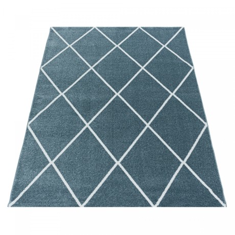 Przejdź do produktu Dywan nowoczesny Rio romby niebieski 200 cm x 290  cm