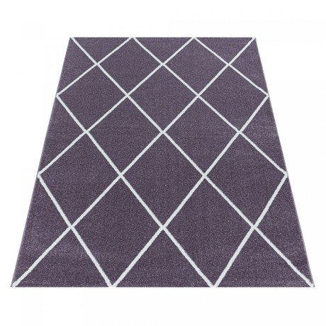 Przejdź do produktu Dywan nowoczesny Rio romby fioletowy 200 cm x 290 cm