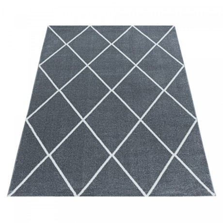 Przejdź do produktu Dywan nowoczesny Rio romby szary 80 cm x 150 cm