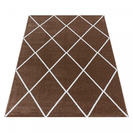 Przejdź do produktu Dywan nowoczesny Rio romby ceglany 80 cm x 150 cm