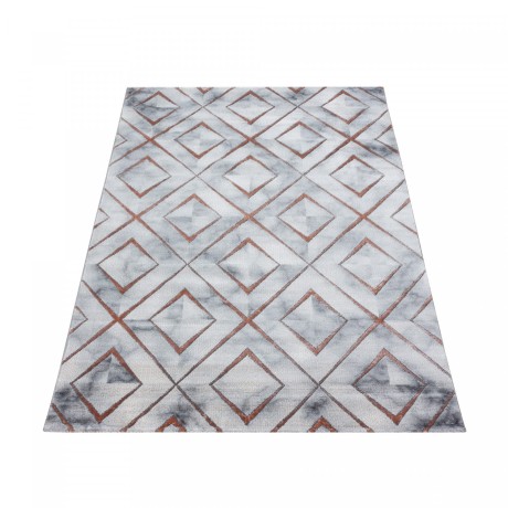 Przejdź do produktu Dywan ekskluzywny Naxos  romby szaro-brązowy 140 cm x 200 cm