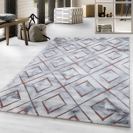 Przejdź do produktu Dywan ekskluzywny Naxos  romby szaro-brązowy 140 cm x 200 cm