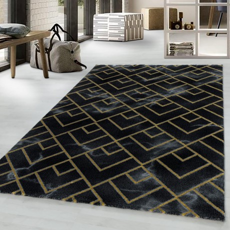 Przejdź do produktu Dywan ekskluzywny Naxos mozaika brązowo- złoty 80 cm x 150 cm