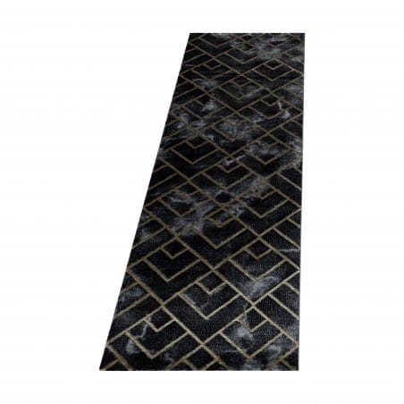 Przejdź do produktu Dywan ekskluzywny Naxos mozaika brązowo- złoty 80 cm x 250 cm