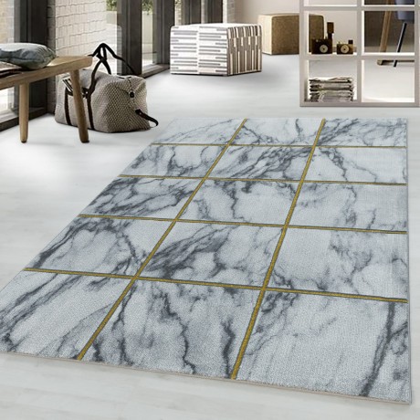 Przejdź do produktu Dywan ekskluzywny Naxos marmur szaro-złoty 200 cm x 290 cm