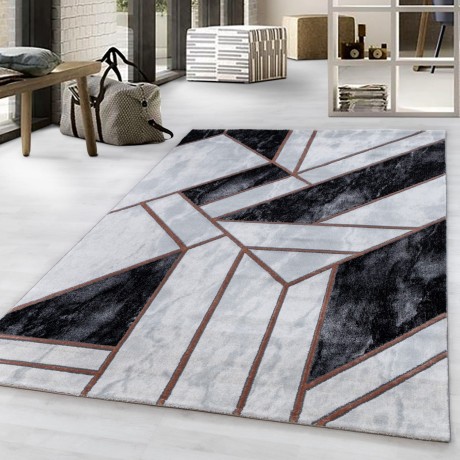 Przejdź do produktu Dywan ekskluzywny Naxos geometria szaro-brązowy 80 cm x 150 cm