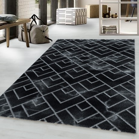 Przejdź do produktu Dywan nowoczesny Naxos mozaika brązowo-szary 140 cm x 200 cm