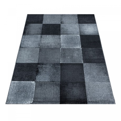 Przejdź do produktu Dywan nowoczesny Costa Kwadraty szaro-czarne 160 cm x 230 cm