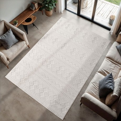 Przejdź do produktu Dywan nowoczesny 3D Doha berber kremowy 140 cm x 200 cm 