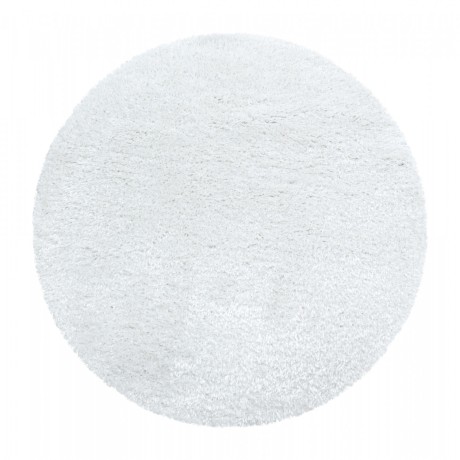 Przejdź do produktu Dywan shaggy poliestrowy Brilliant Biały koło 160 cm x 160 cm