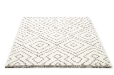 Przejdź do produktu Dywan Shaggy Nano Light Microfibra biało-szary 120 cm x 160 cm