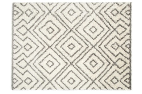 Przejdź do produktu Dywan Shaggy Nano Light Microfibra biało-szary 120 cm x 160 cm