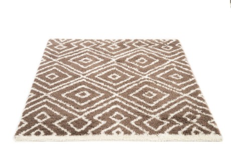 Przejdź do produktu Dywan Shaggy Nano Light Mikrofibra brązowo-biały 120 cm x 160 cm