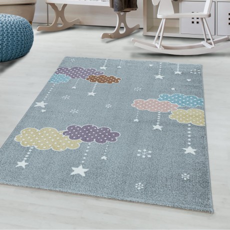 Przejdź do produktu Dywan dziecięcy Lucky kolorowe chmurki 200 cm x 290 cm