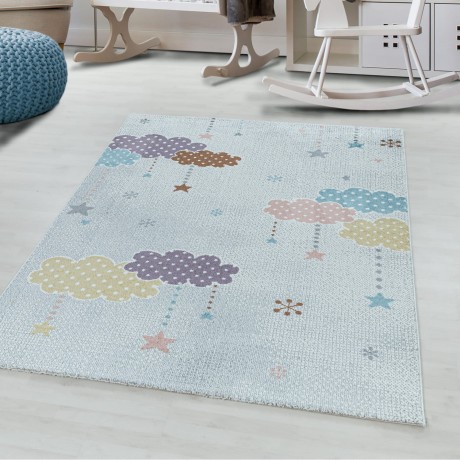 Przejdź do produktu Dywan dziecięcy Lucky chmurki kolorowe 200 cm x 290 cm