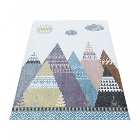 Przejdź do produktu Dywan dziecięcy Lucky pagórki multikolorowe 80 cm x 150 cm