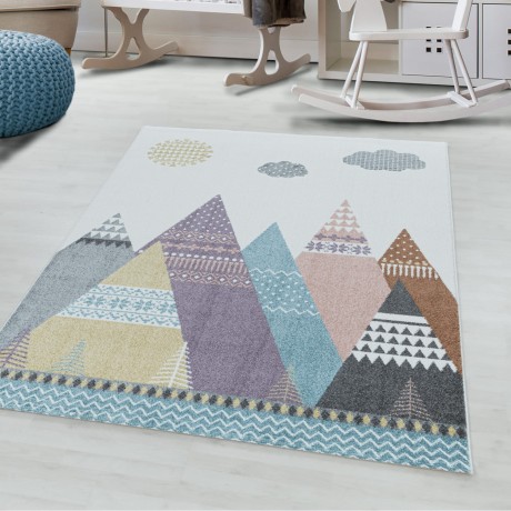 Przejdź do produktu Dywan dziecięcy Lucky pagórki multikolorowe 160 cm x 230 cm