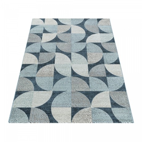 Przejdź do produktu Dywan nowoczesny iluzja kremowo-granatowy 80 cm x 250 cm