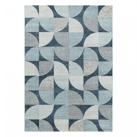 Przejdź do produktu Dywan nowoczesny iluzja kremowo-granatowy 80 cm x 250 cm