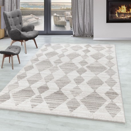 Przejdź do produktu Dywan poliestrowy Berber romby 80 cm x 150 cm