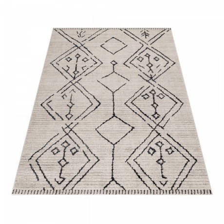 Przejdź do produktu Dywan poliestrowy Berber rustykalny beżowy 140 cm x 200 cm