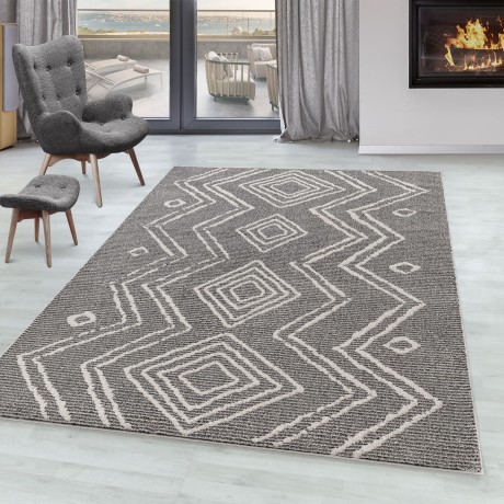 Przejdź do produktu Dywan poliestrowy Berber antracyt 200 cm x 290 cm