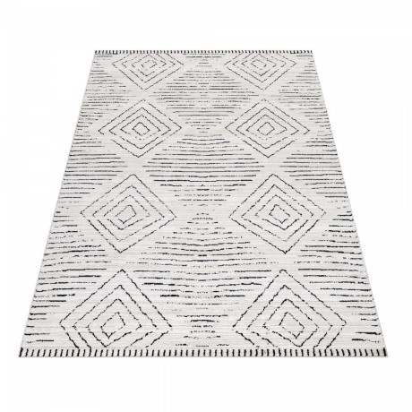 Przejdź do produktu Dywan poliestrowy Berber geometria kremowy 240 cm x 340 cm