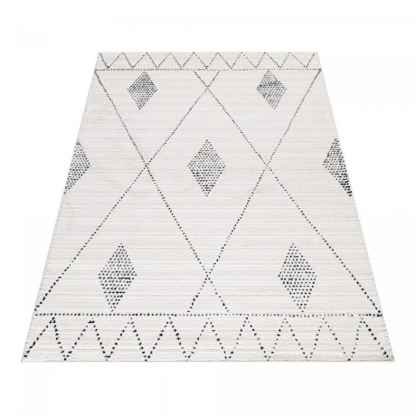 Przejdź do produktu Dywan poliestrowy Berber ornament kremowy 80 cm x 150 cm