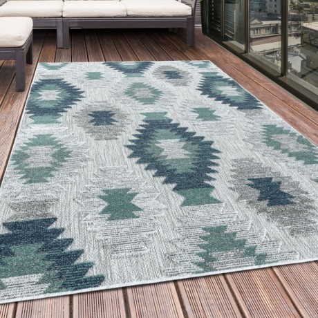 Przejdź do produktu Dywan sznurkowy Bahama szaro-kremowo-niebieski 140 cm x 200 cm