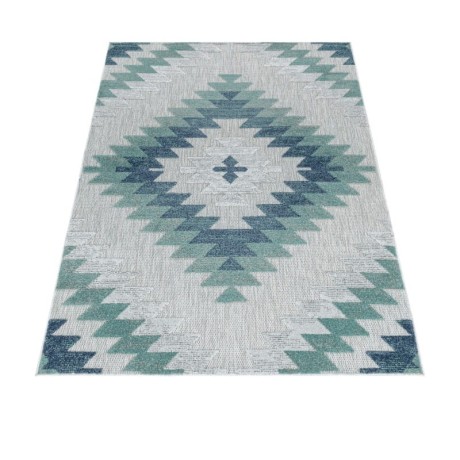 Przejdź do produktu Dywan sznurkowy Bahama 3D geometryczny szaro-kremowy 240 cm x 340 cm