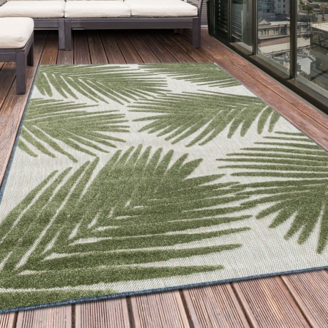 Przejdź do produktu Dywan sznurkowy Bahama 3D liście zielony 80 cm x 250 cm