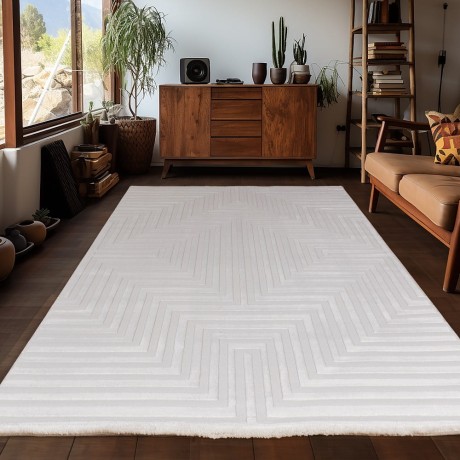 Przejdź do produktu Dywan 3D nowoczesny Sahara kremowy 140 cm x 200 cm
