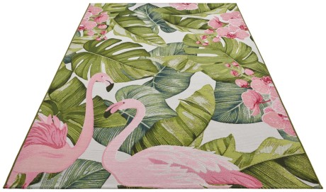 Przejdź do produktu Dywan zewnętrzny Flair Tropical zielono-różowy 200 cm x 285 cm