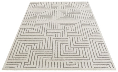 Przejdź do produktu Dywan nowoczesny New York Geometria 3D kremowo-szary 160 cm x 230 cm